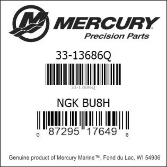 Mercury NGK BU8H Spark Plug 13686Q