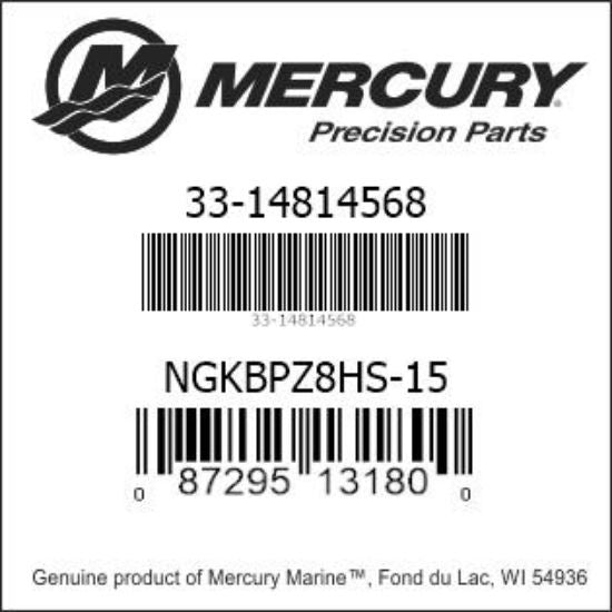 Mercury NGK BPZ8HS-15 Spark Plug 14814568 - High Performance Marine Engine