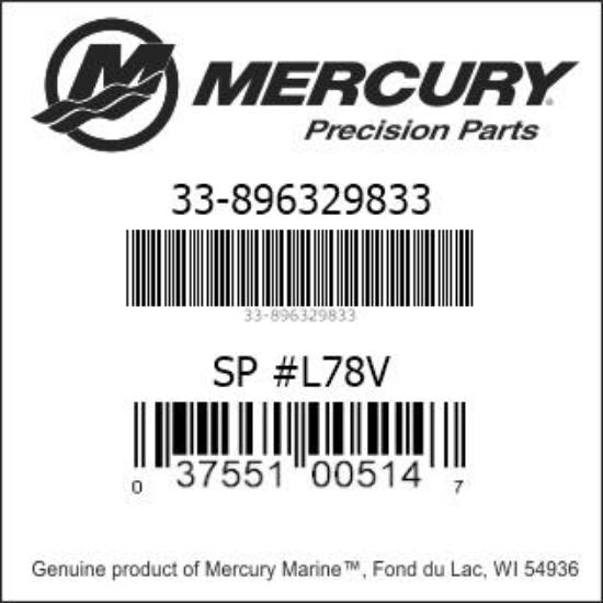 Mercury L78V Spark Plug Champion 896329833