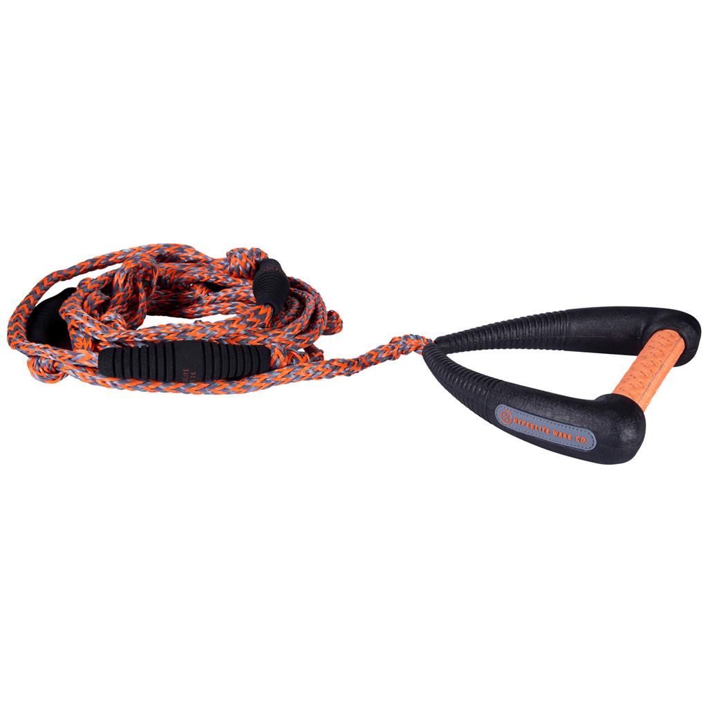 Hyperlite 25' Pro Surf Rope w/ Handle Black & Orange
