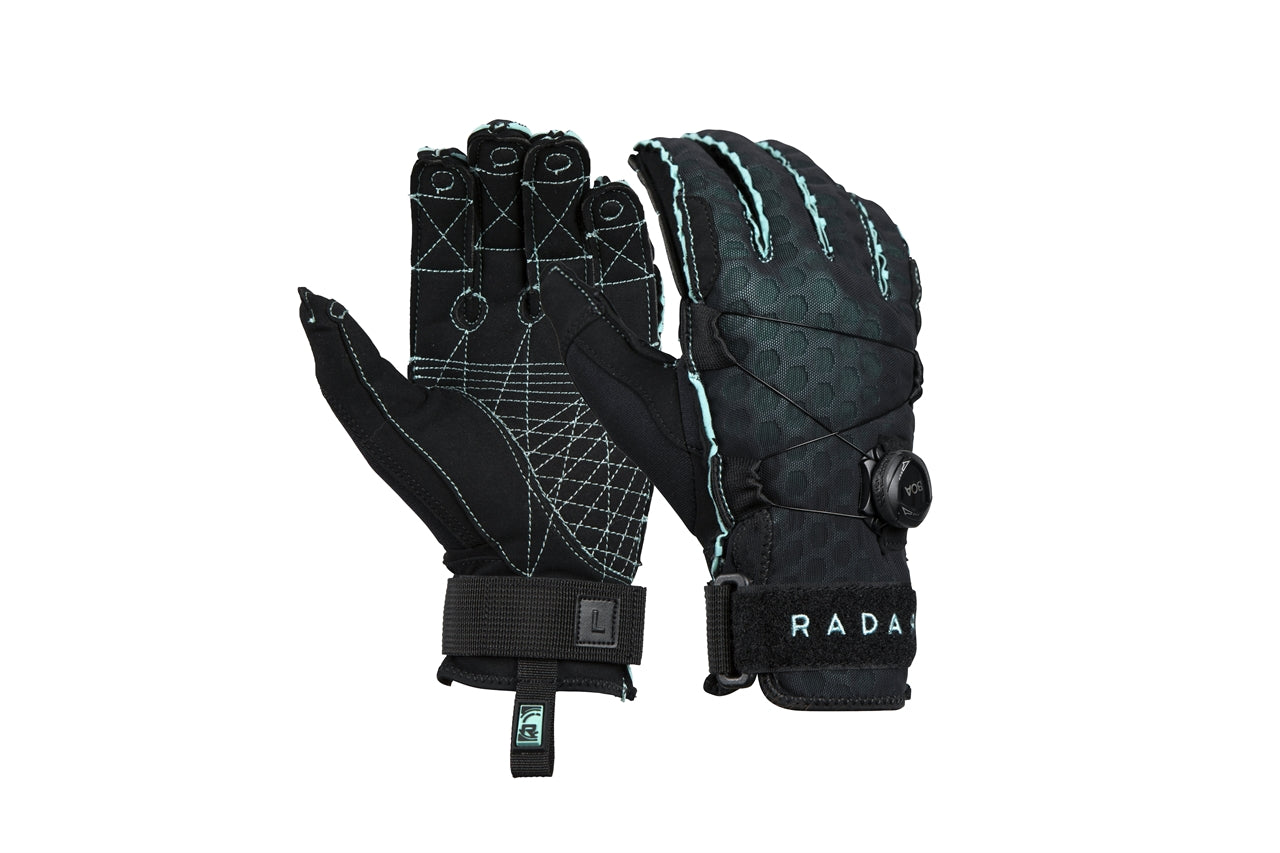 Radar Vapor-A Boa Inside-Out Waterski Glove - Black / Mint Ariaprene