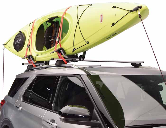 Malone DownLoader™ Kayak Carrier with Tie-Downs - J-Style - Folding - Side Loading