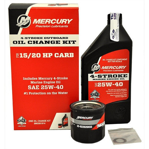 Mercury Marine OEM 4-Stroke 15/20HP Carb Outboard Oil Change Kit 8M0081914