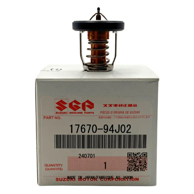 Suzuki 17670-94J02 60C water thermostat for select Suzuki outboard cooling systems