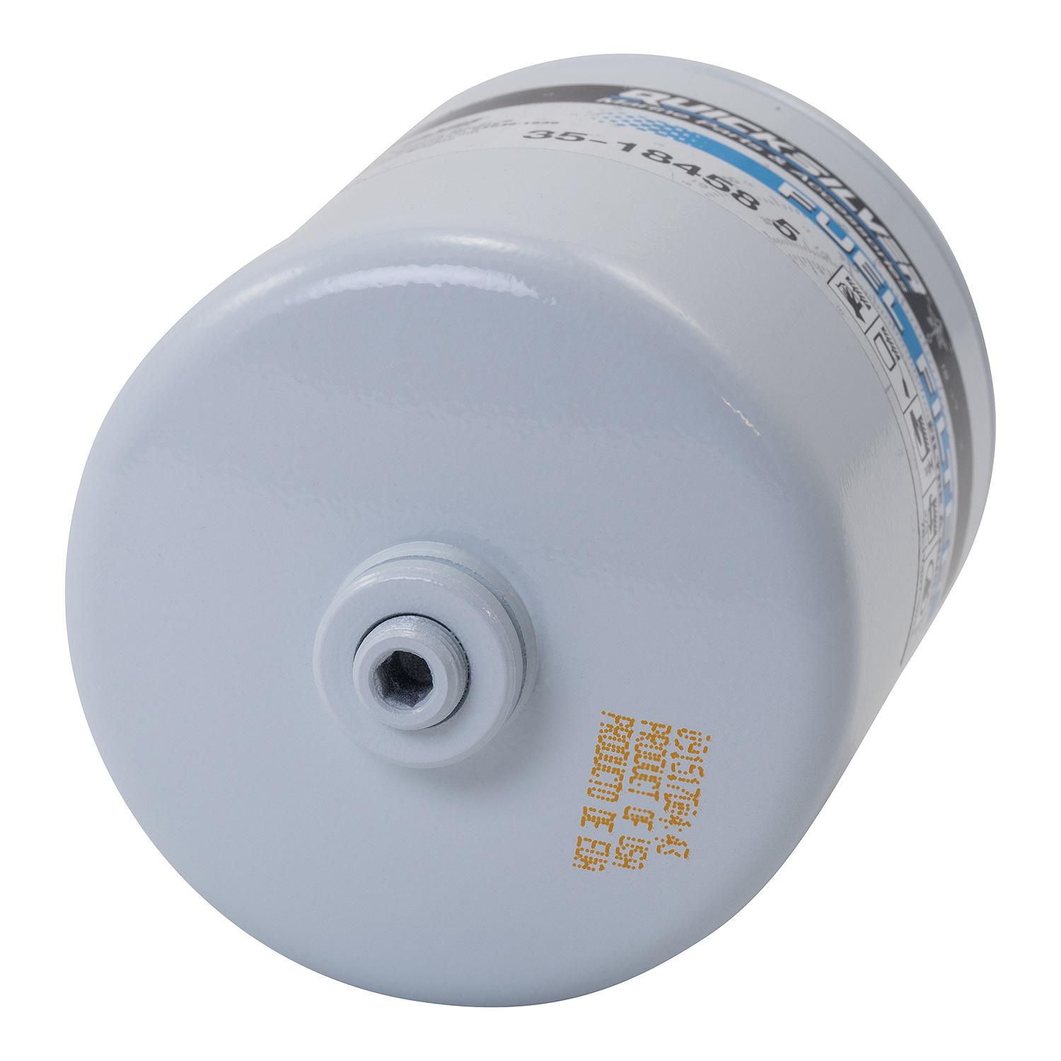 Quicksilver 18458Q4 water‑separating fuel filter with blue sensor — V6 EFI Top