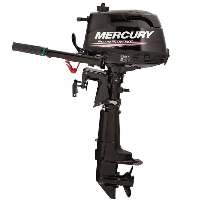 Mercury 1FX6211KK 6hp Tiller FourStroke Outboard Motor - 20" Shaft, Manual Tilt/Trim, Manual Start