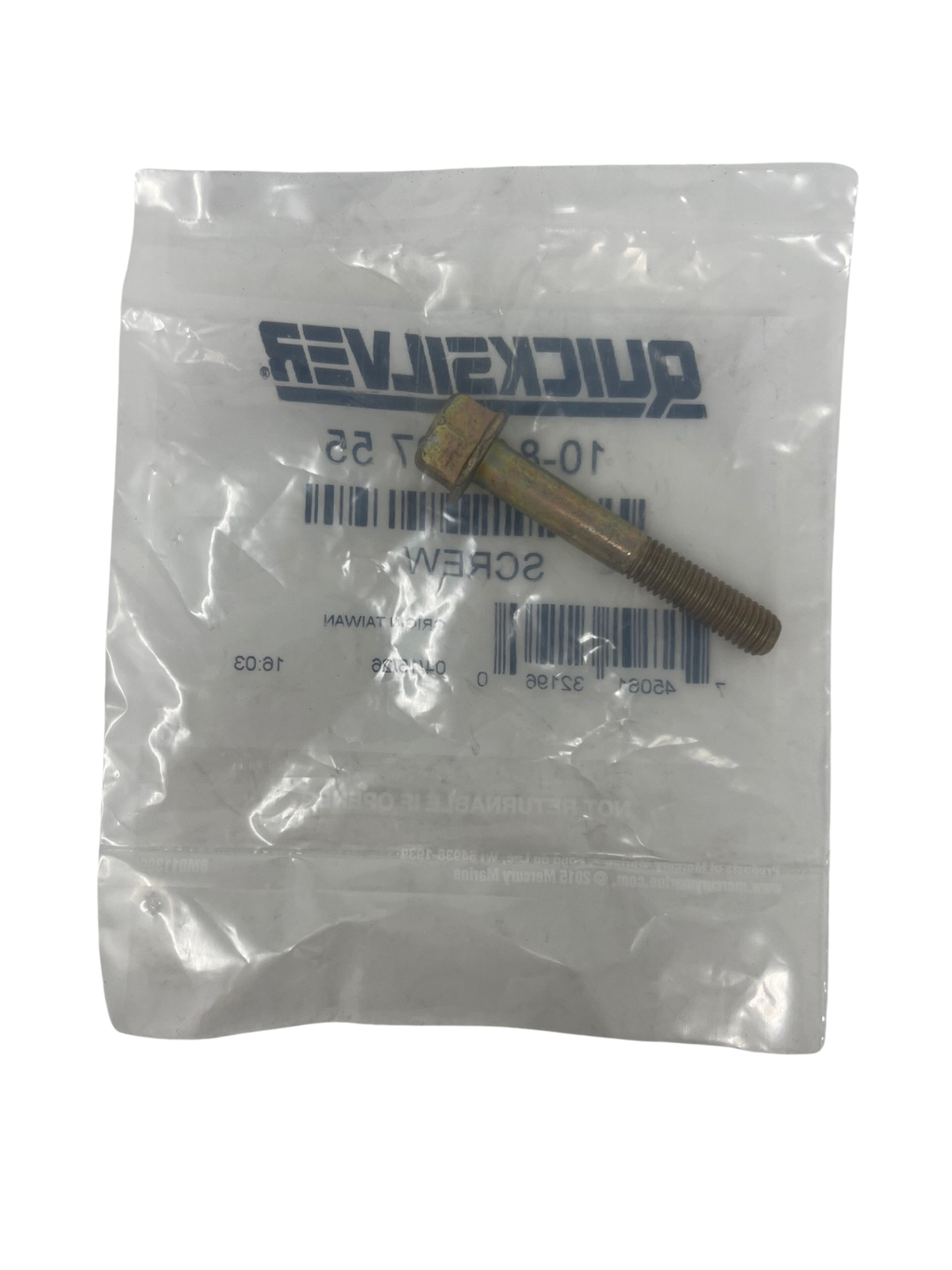 Mercury 81742755 Thermostat Cover Screw M8x35 back of packaging