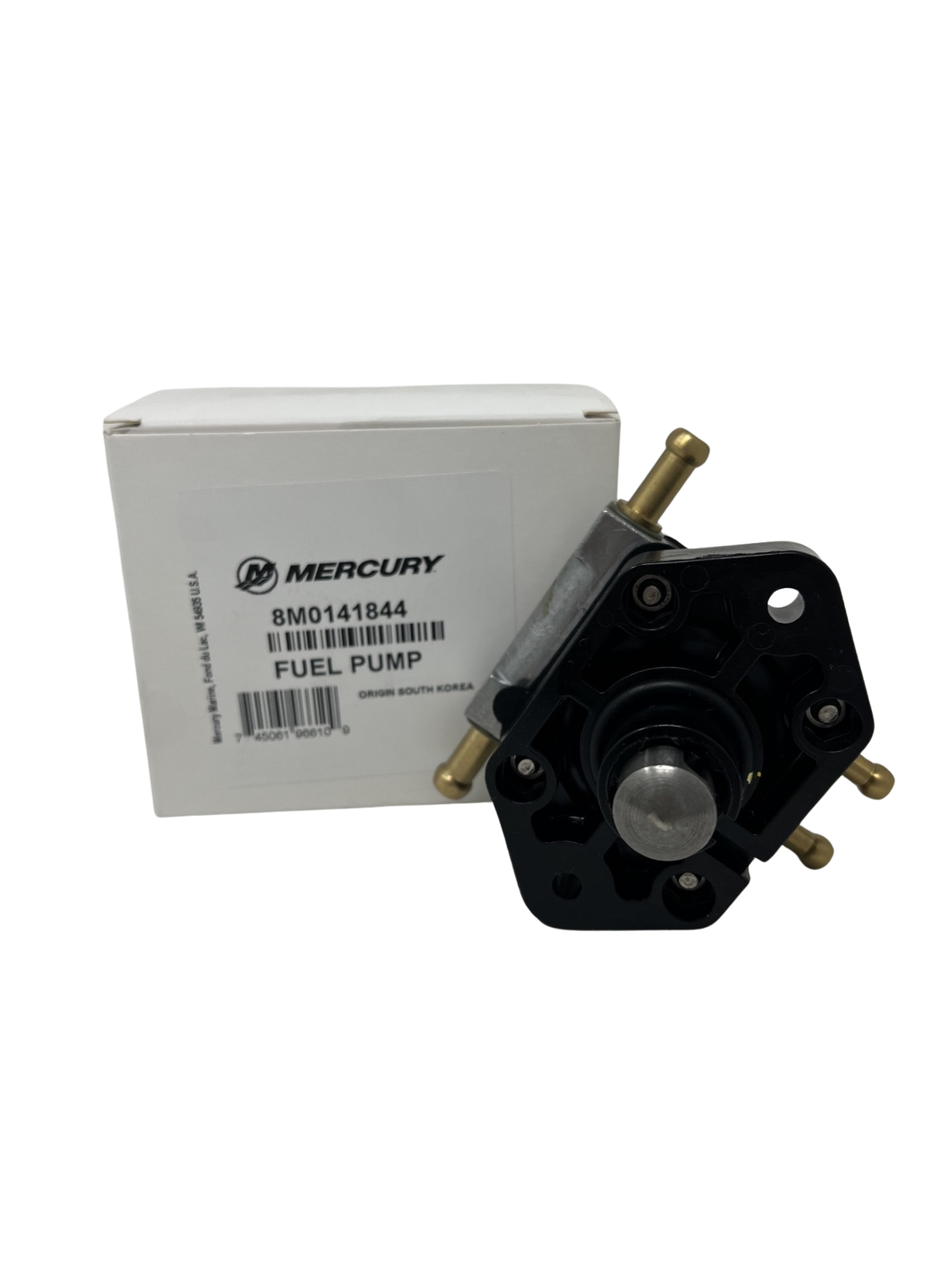 Mercury 8M0141844 OEM Fuel Pump for Select 25-40HP FourStroke Outboards pump with packaging