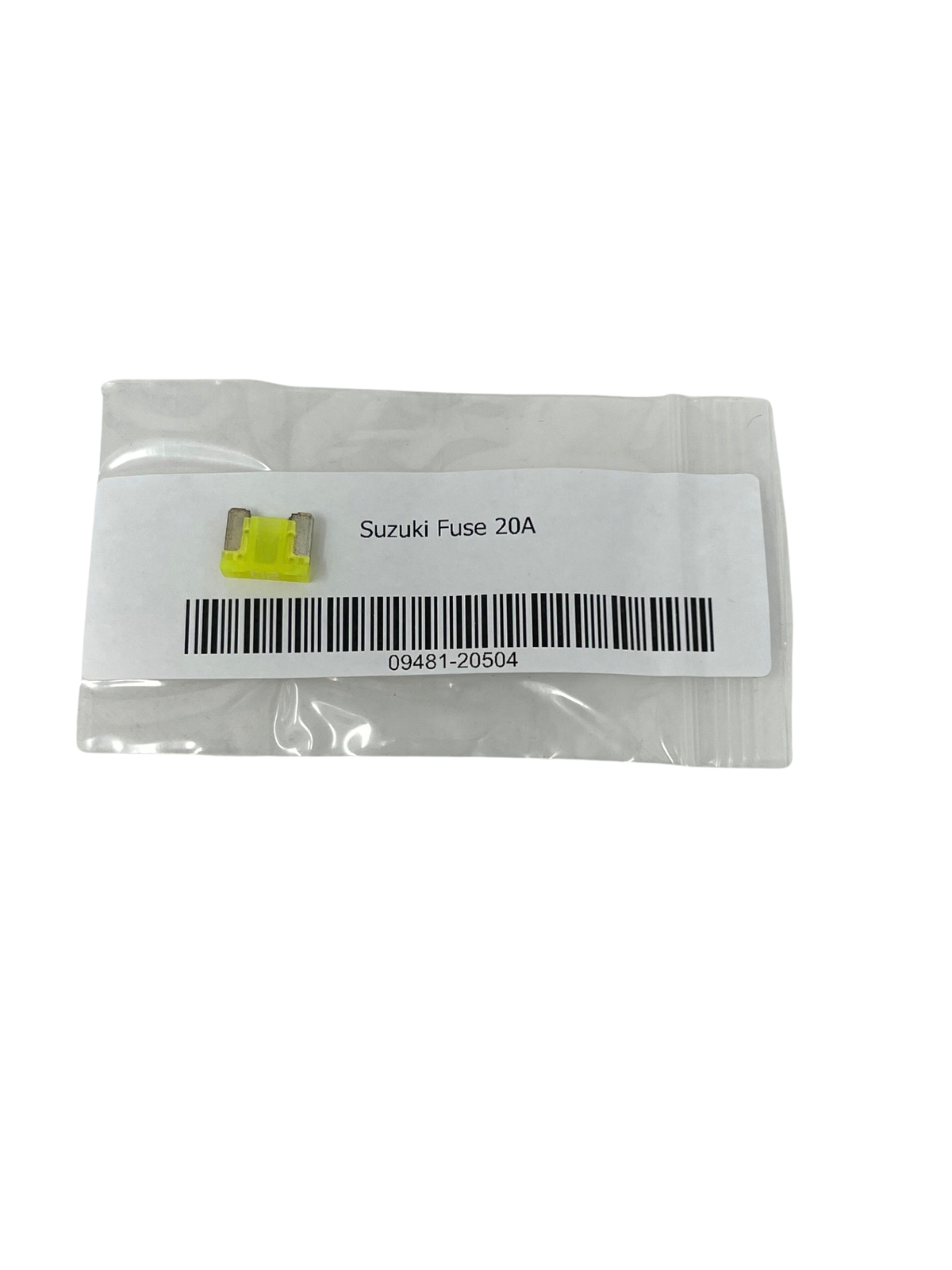 Suzuki 09481-20504 OEM 20A Low-Profile Blade Fuse fuse with packaging