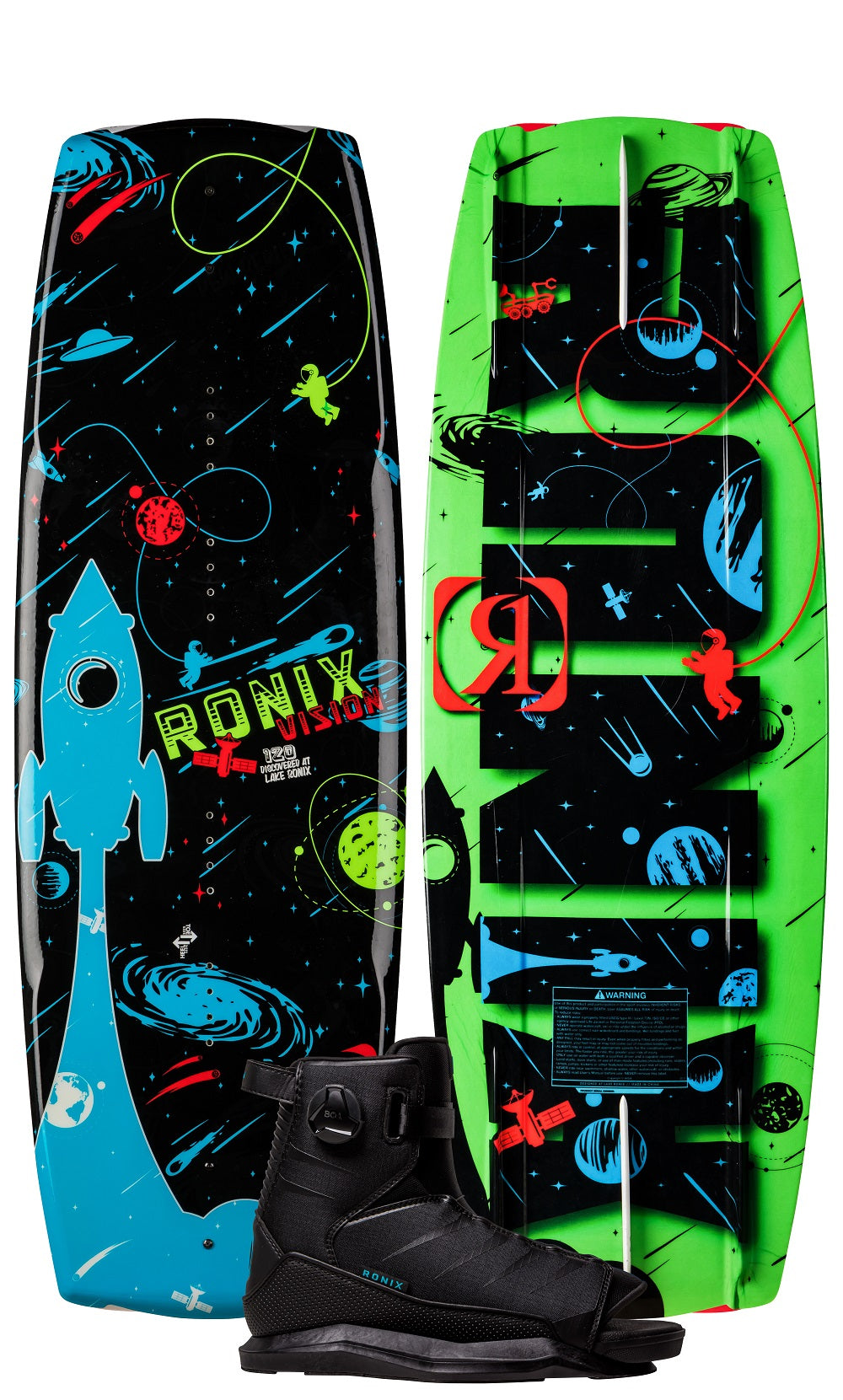 Ronix Vision Kids Wakeboard Package w/ Anthem Wakeboard Boot - Wakeboard Package