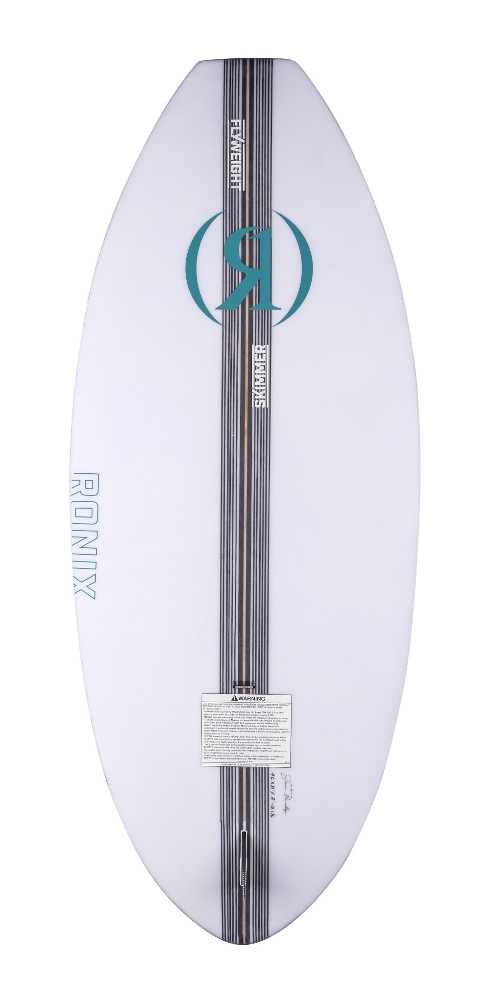 Ronix Flyweight Pro - WakeSurf Skimmer - Glacier White / Carbon / Aqua.