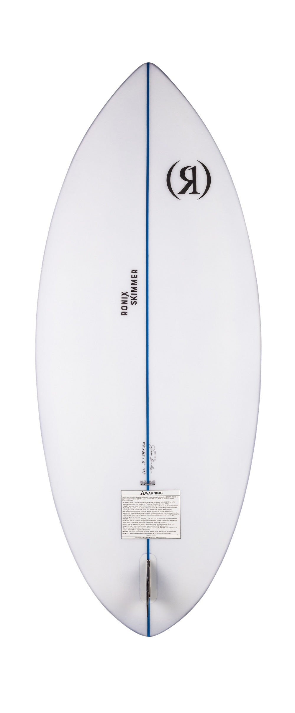 Ronix Flyweight Pro - WakeSurf Skimmer  - Glacier White / Carbon / Aqua.
