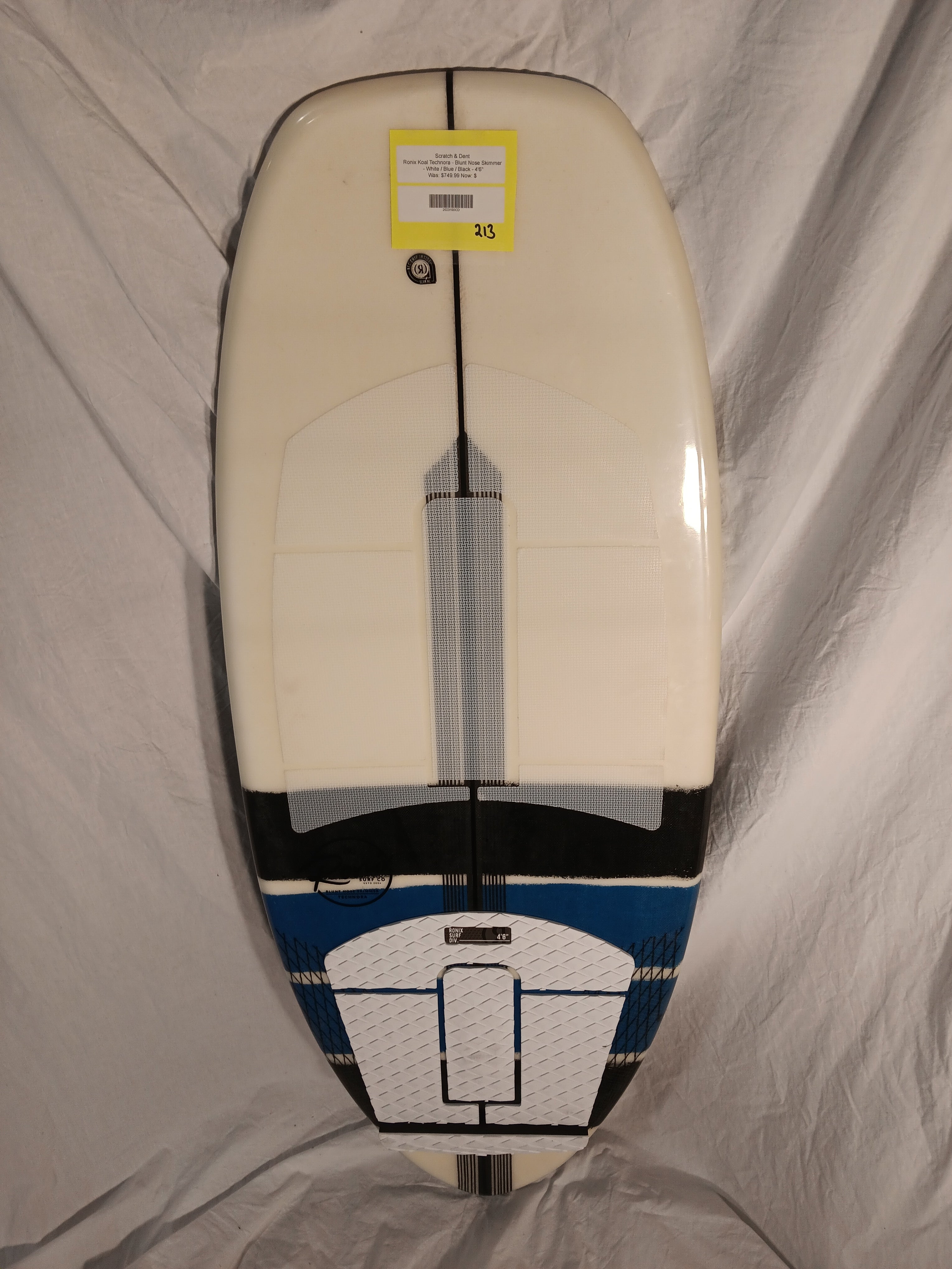 Ronix Koal Technora - Blunt Nose Skimmer - White / Blue / Black - Size: 4'6" Scratch and Dent SD213