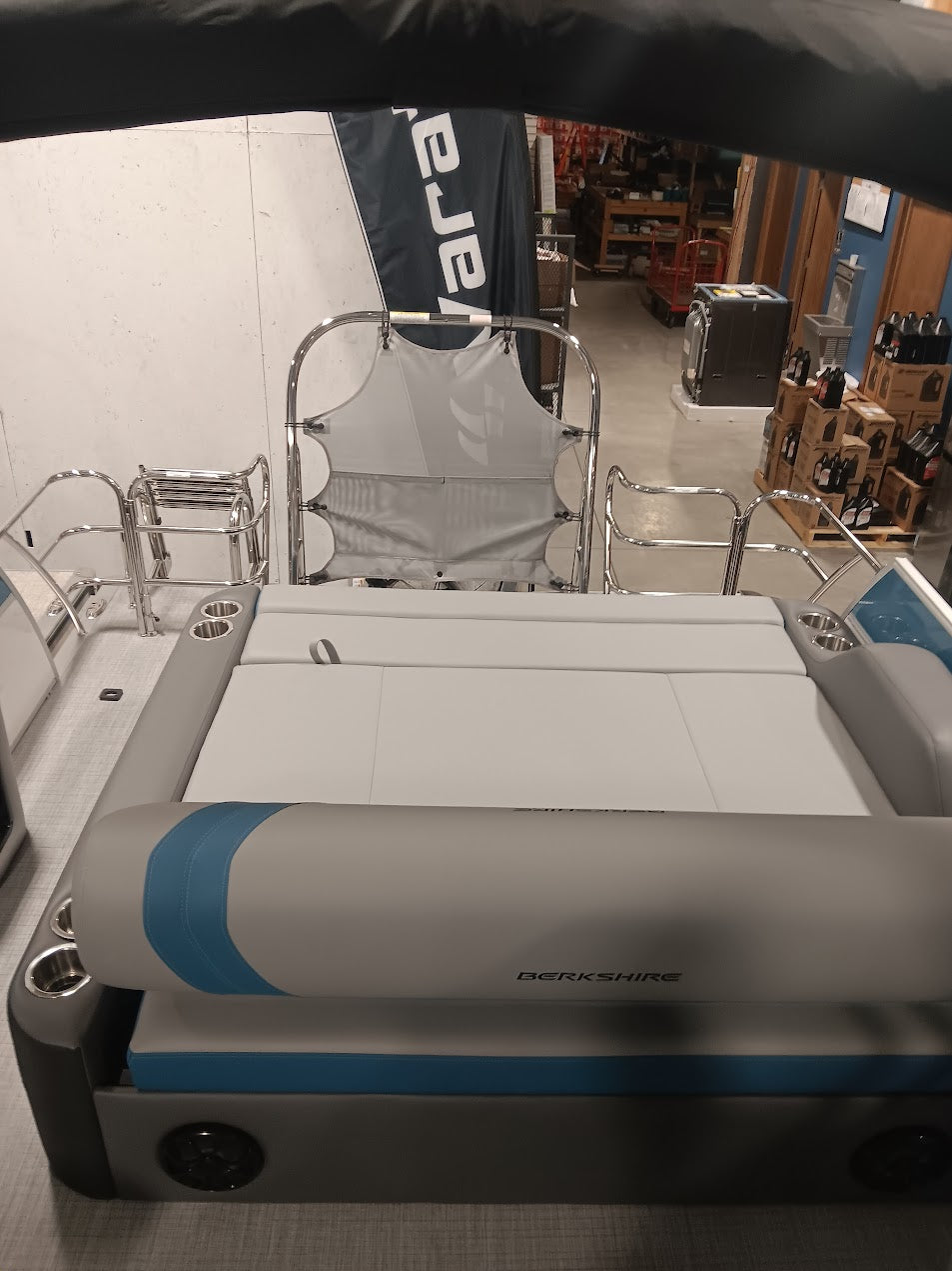 2025 Berkshire 24UL CTS 2.75 Performance Pontoon with Pre‑Rigged Mercury Lounger Reversed