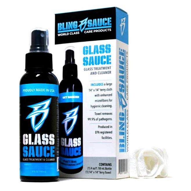 BLING SAUCE BS_GLASS0004_KIT Glass Sauze Glass Treatment and Cleaner - 4 oz.