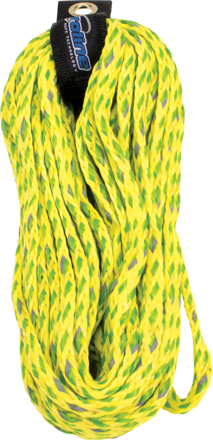 HO Sports HO27430022 60ft 2 person 3/8 inch safety rope green yellow with floating strand and rope keeper