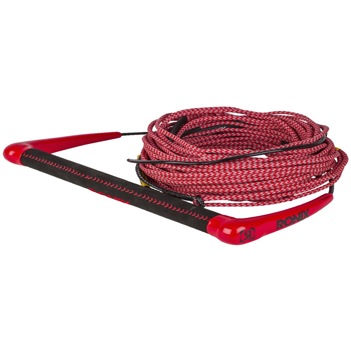 Ronix Combo 3.0 Hide Grip Handle with 70 ft Hybrid Solin Rope Red