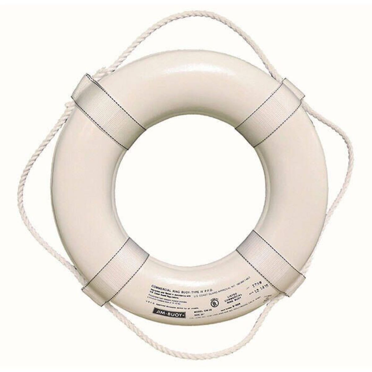 Jim-Buoy Life Ring 20" White USCGA
