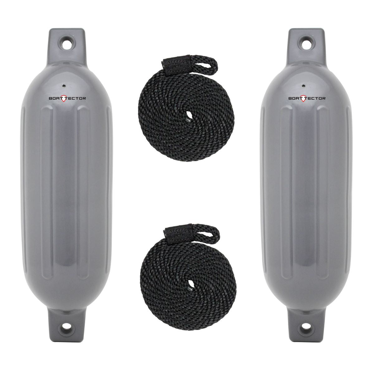 Extreme Max 6" x 22" Fender Bumper Value Pack - Grey