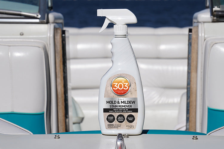 303 Products 30574 mold and mildew cleaner plus blocker for marine vinyl fabric and interior surfaces clean