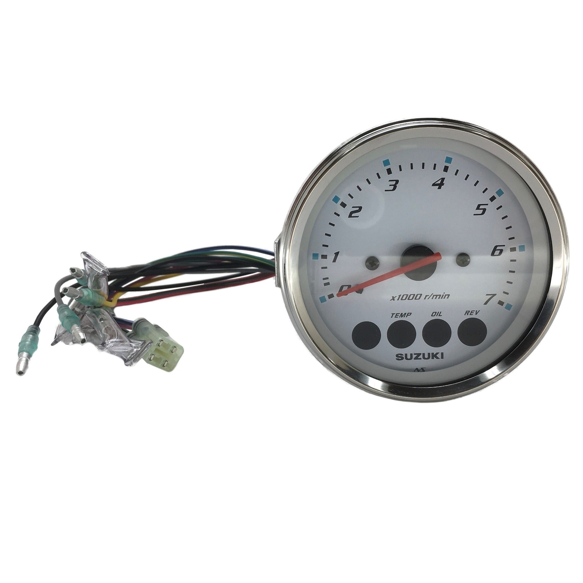 Suzuki Marine 4" TACHOMETER Gauge - White with Engine Functions 34200-93J14