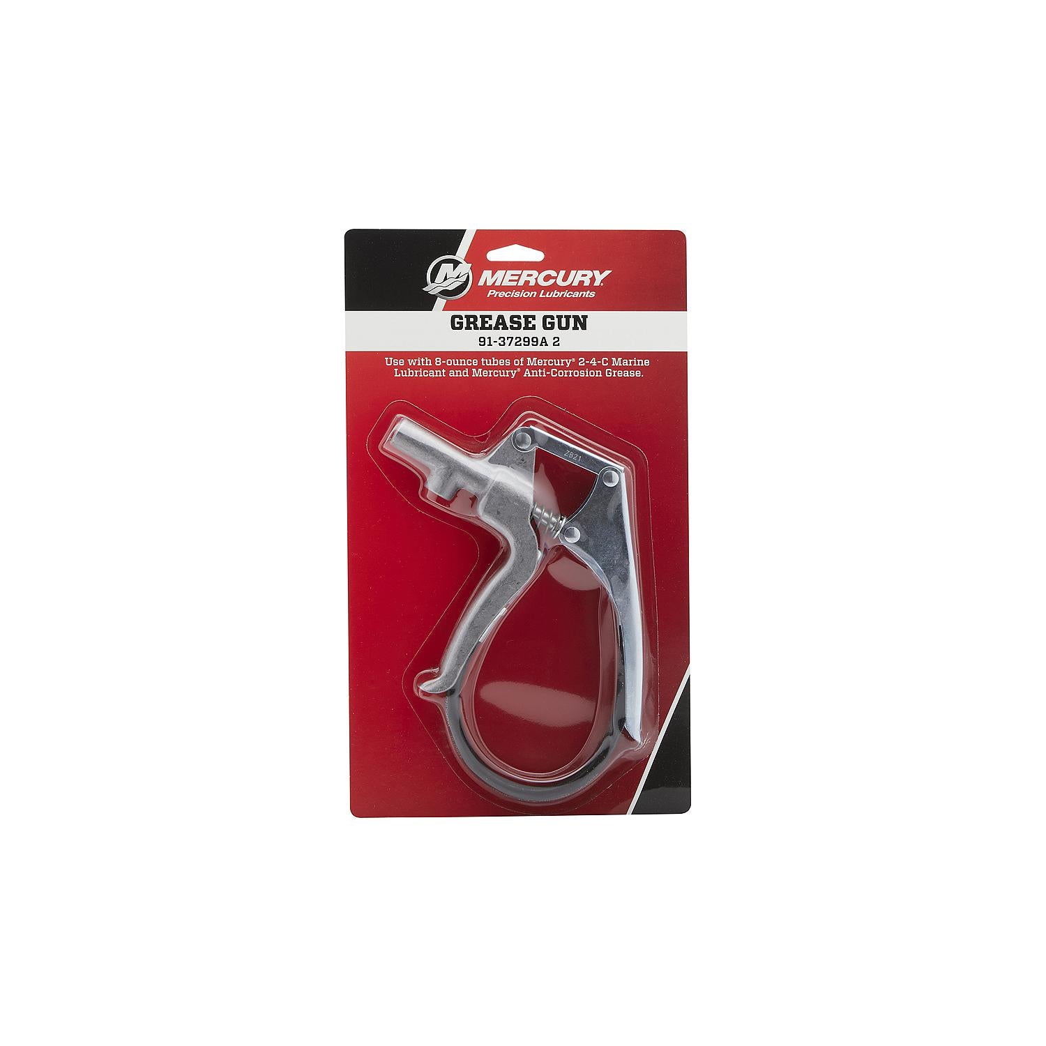 Mercury Precision 37299A2 pistol grip grease gun for 8 oz 227 g tubes with flexible grease feed hose Package