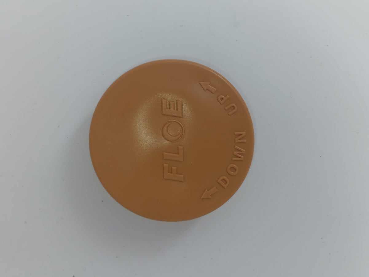 FLOE 2″ round dock cap plug fits the deck access hole above adjustable screw legs. Alumagrain - OEM fit for FLOE docks.