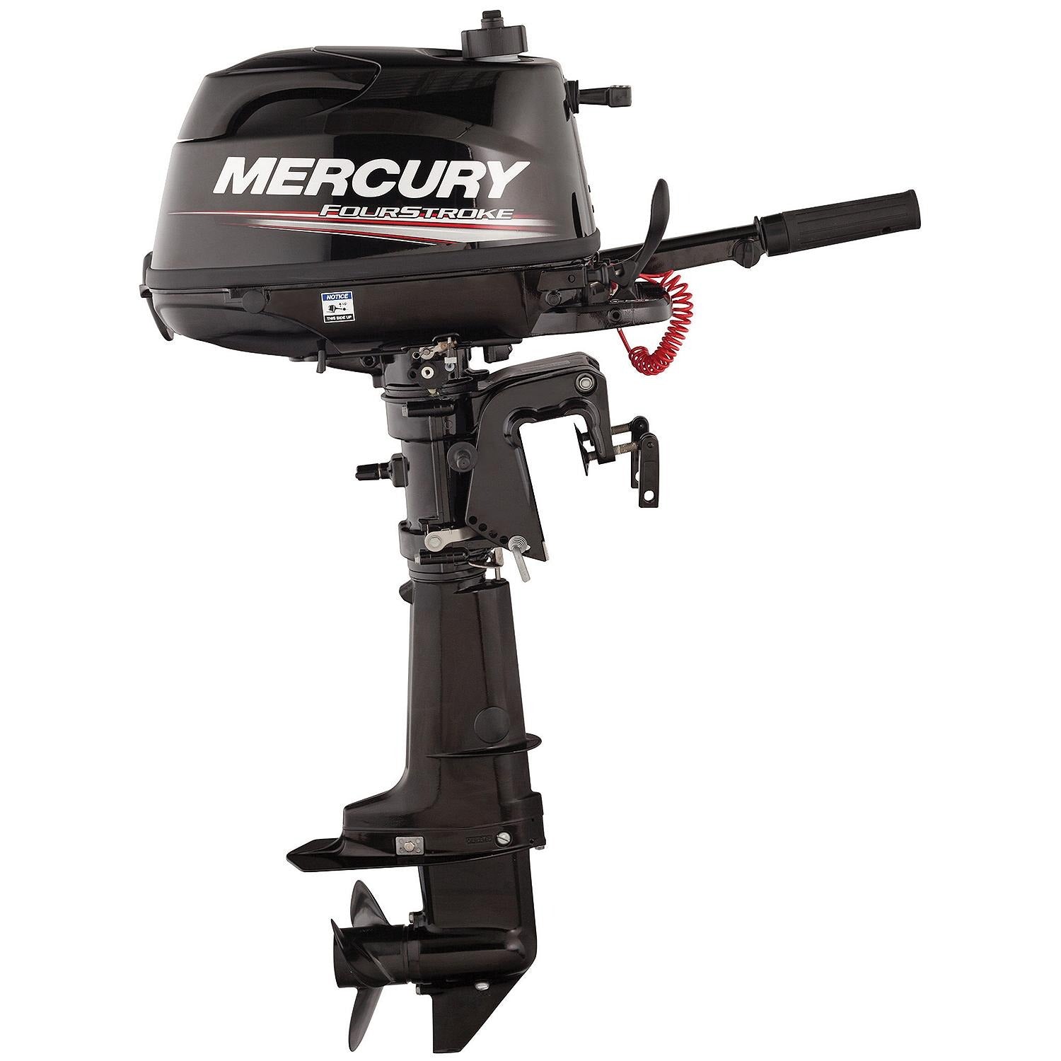 Mercury 4 HP FourStroke portable outboard on stand, 1F04201KK, 15" shaft for short transoms
