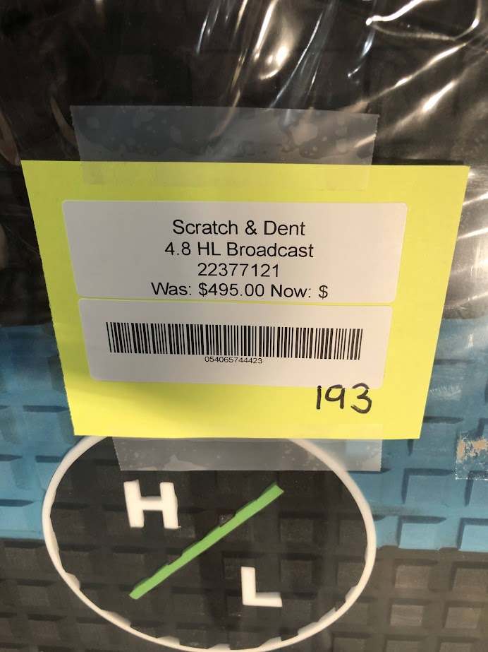 Hyperlite 4.8 HL Broadcast - Scratch N Dent