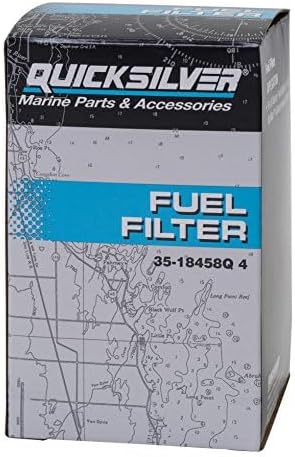 Quicksilver 18458Q4 water‑separating fuel filter with blue sensor — V6 EFI
Box