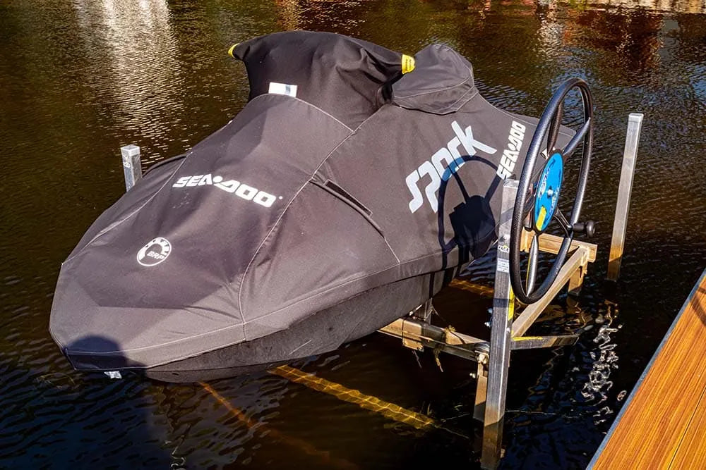 FLOE PWC-1300 pivot personal watercraft boat lift with manual winch, part 511-10001-00