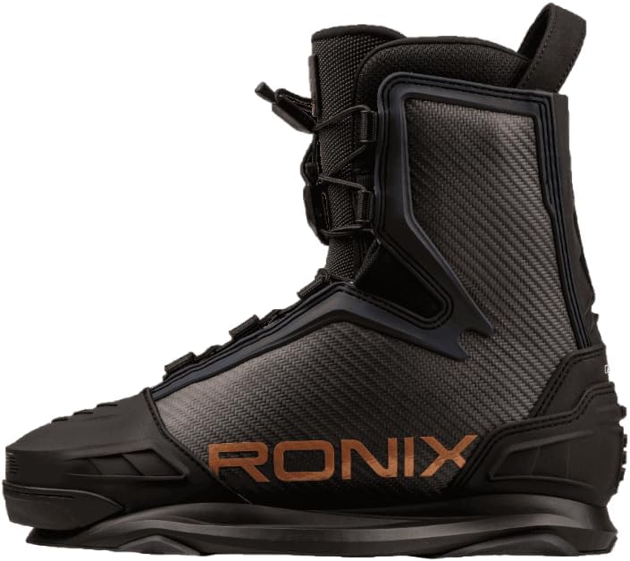 Ronix One Intuition wakeboard binding in Carbitex Copper colorway, closed-toe design side