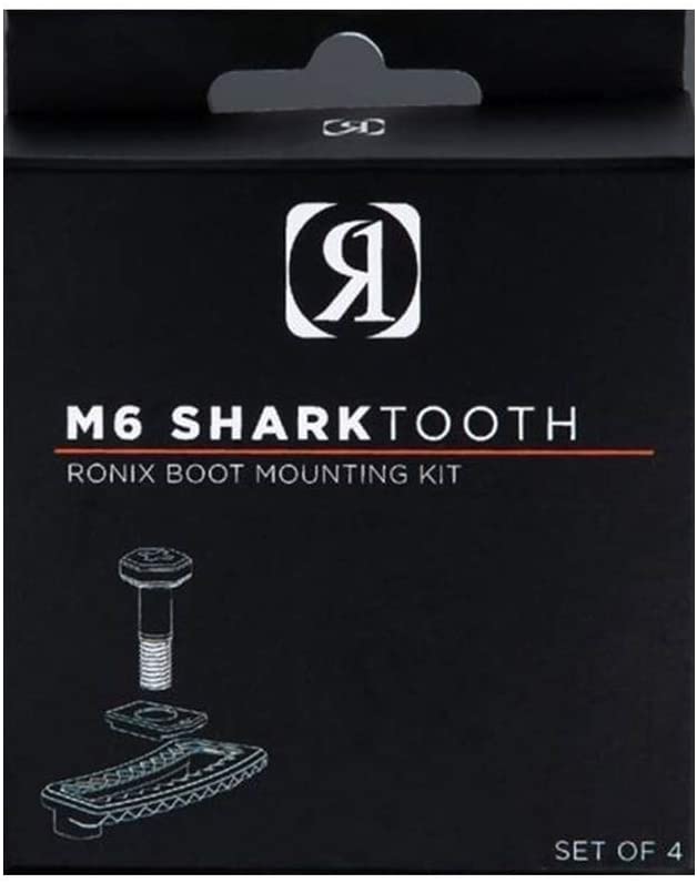 Ronix M6 SharkTooth Boot Hardware Mounting Kit  - Set of 4 - Black
