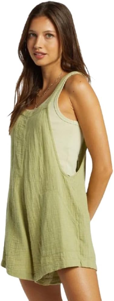 Billabong Womens Beach Crush Overall Romper - Avocado