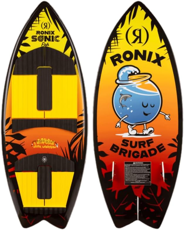 Ronix Wake Surf - Boy's Sonic - Fish - Sunset Splash - 3'9