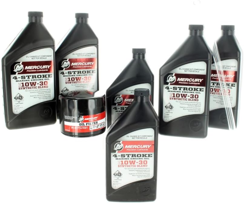 Mercury Marine New OEM 150HP 4-Stroke 10W-30 Oil Change Kit 8M0188357
