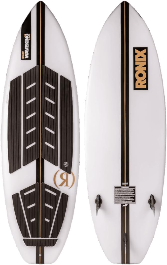 Ronix Wake Surf - Flyweight - Wave King Surfer - White / Black / Gold - 5'7