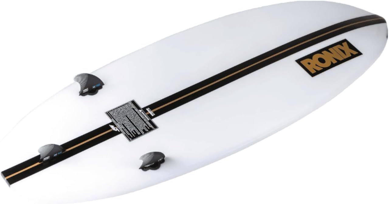 Ronix Wake Surf - Flyweight - Wave King Surfer - White / Black / Gold - 5'7