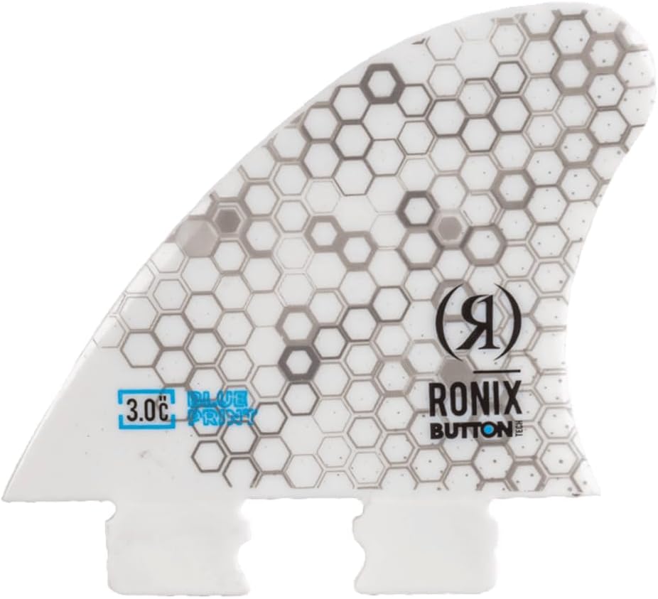 Ronix 3.0 in. - Fiberglass Button - Blueprint - Center Surf Fin - White
