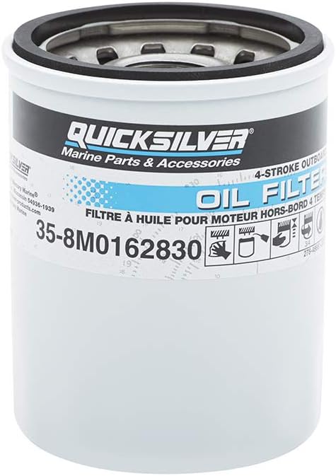 Quicksilver by Mercury Marine 8M0162830 Oil Filter for Mercury and Mariner 4-Stroke Outboards 25-115hp