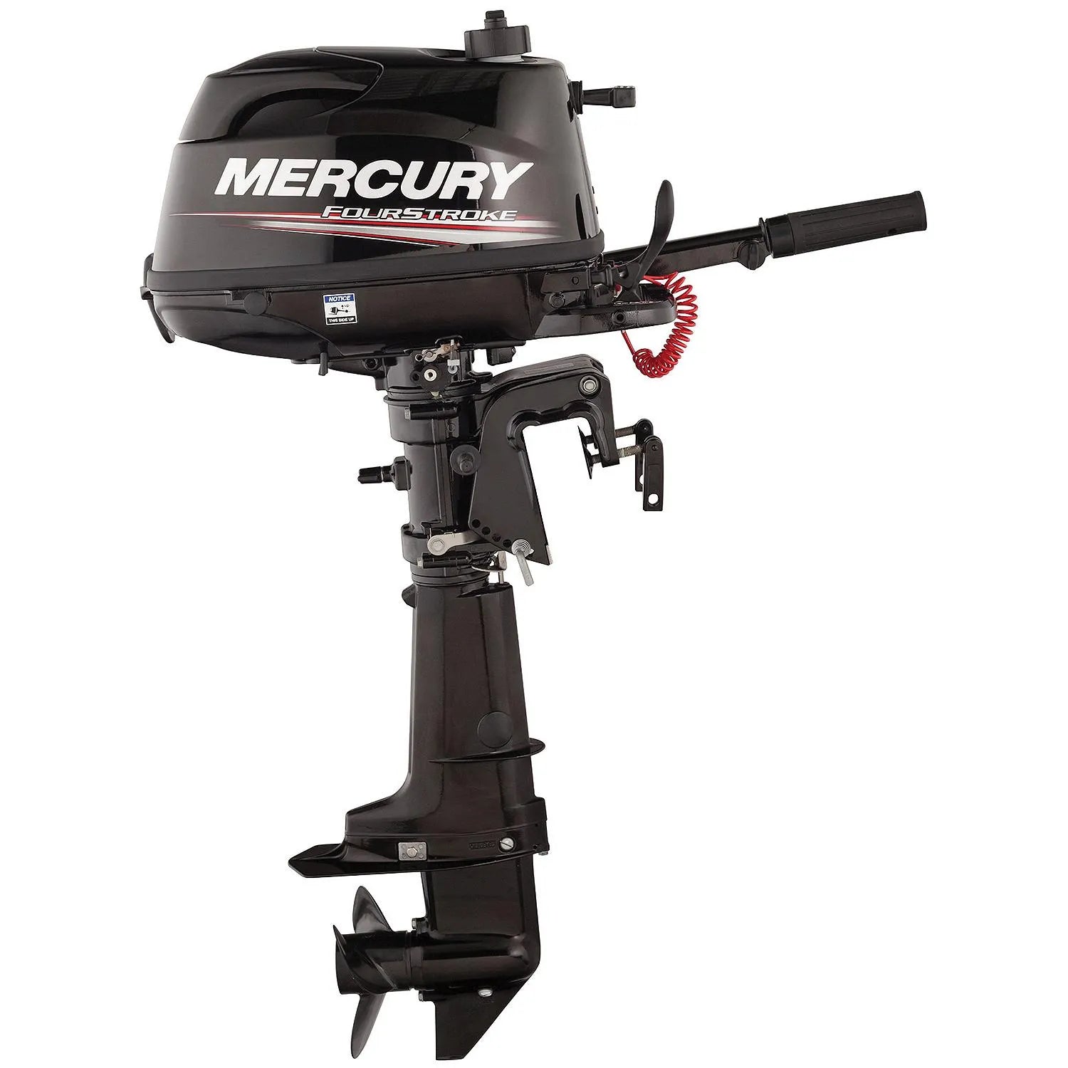 Mercury 1FX5201KK 5 HP FourStroke Tiller Outboard 15 inch shaft Starboard
