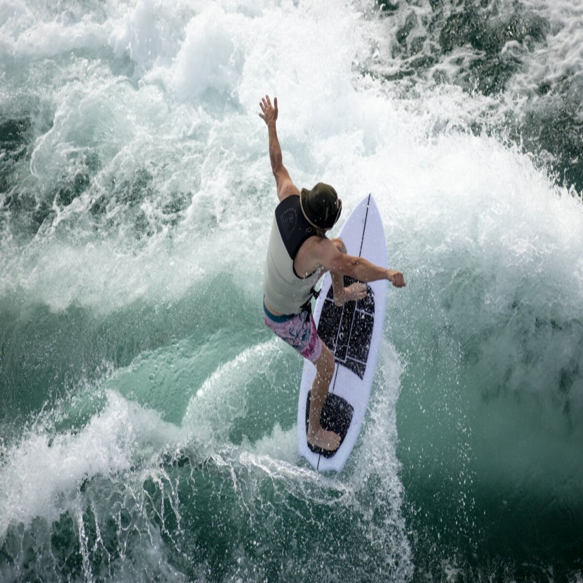 Ronix Flyweight - Atlantik Wakesurf Board - Glacier White / Blue