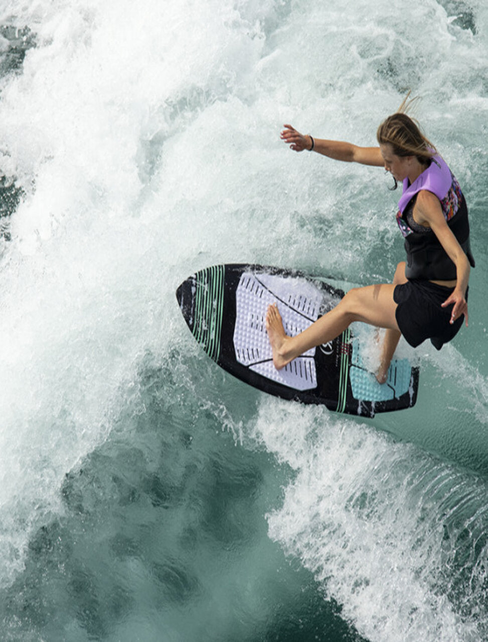 Ronix Women's Koal Surface - Sea Captain - Black / Mint / White