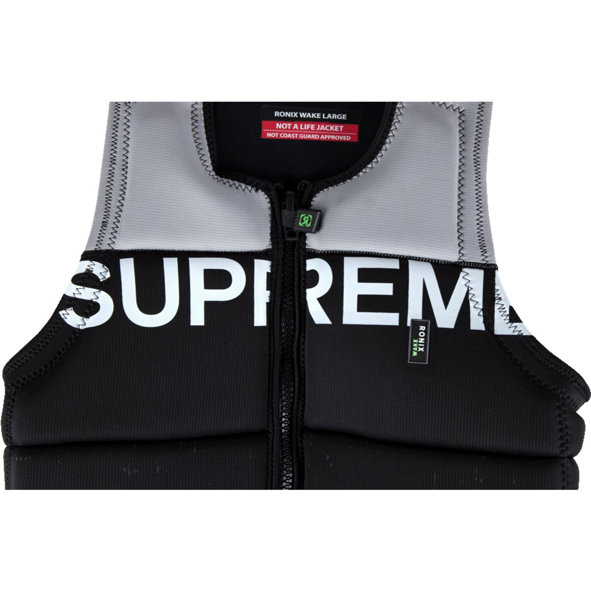 Ronix Supreme - Mens CE Approved Impact Vest - Black / Dove Grey