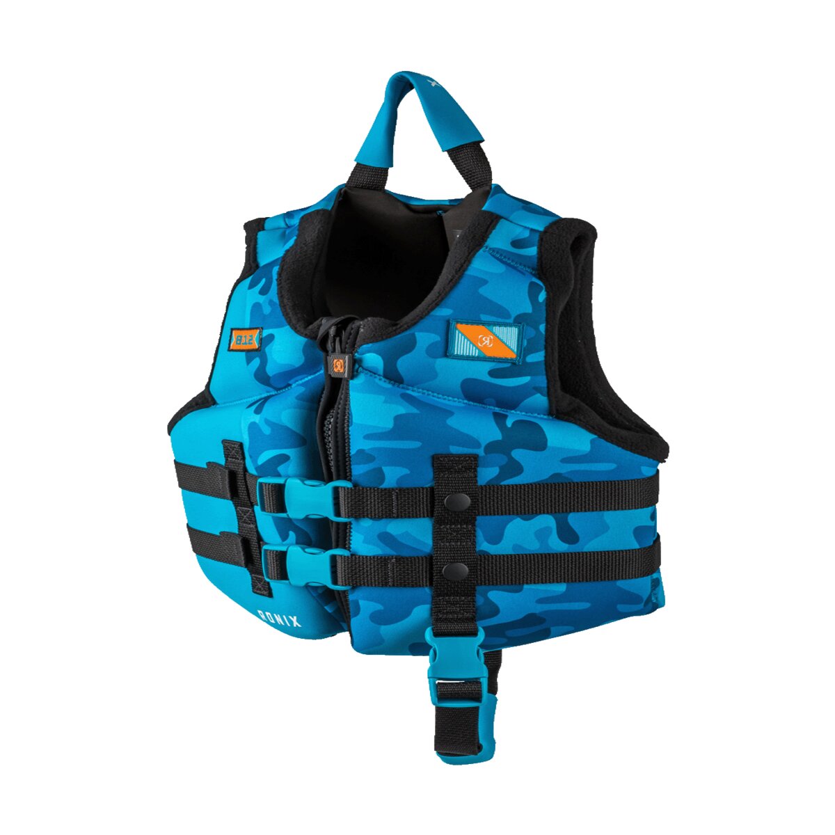 Ronix Top Grom - Boys CGA Life Vest - Blue Camo - Child (30-50lbs)