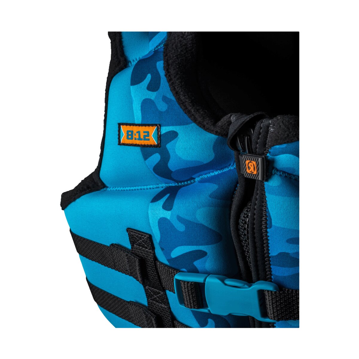 Ronix Top Grom - Boys CGA Life Vest - Blue Camo - Child (30-50lbs)