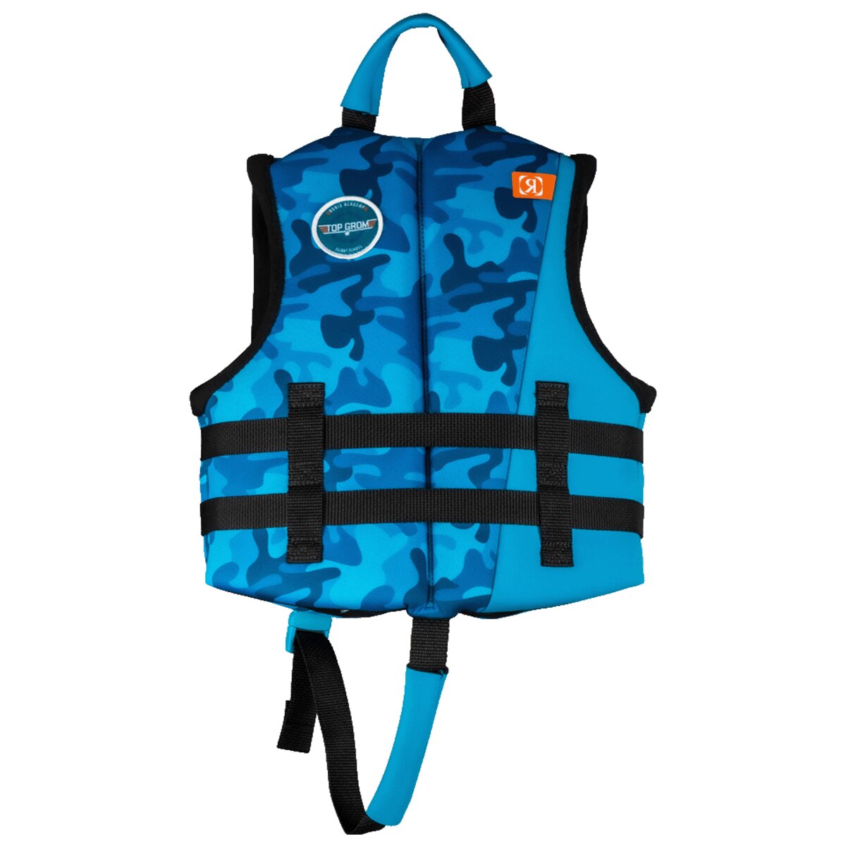 Ronix Top Grom - Boys CGA Life Vest - Blue Camo - Child (30-50lbs)