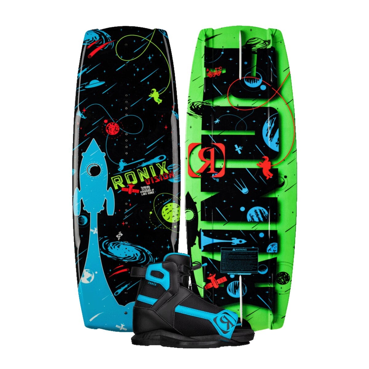 Ronix Vision Kids Wakeboard Package w/ Vision Wakeboard Boots - Wakeboard Package