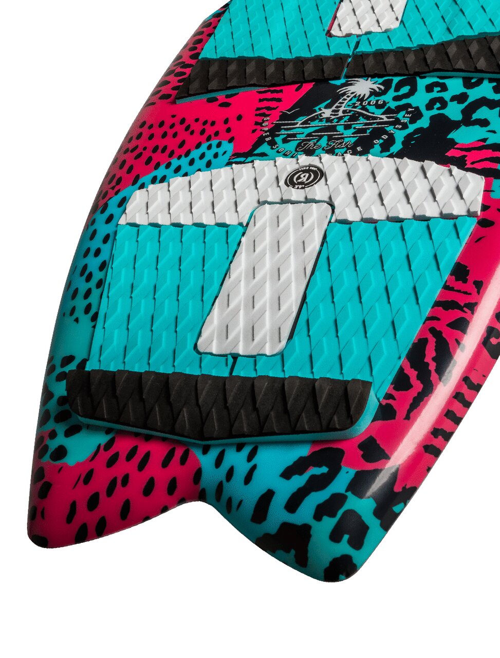 Ronix Super Sonic Space Odyssey Girl's Fish Wakesurf Board - Coral / Mint / Black - 3'9