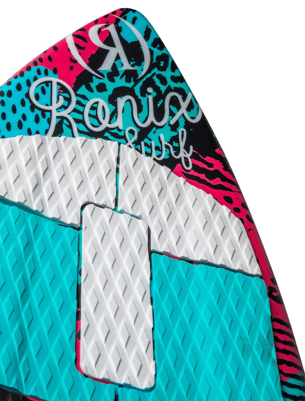 Ronix Super Sonic Space Odyssey Girl's Fish Wakesurf Board - Coral / Mint / Black - 3'9